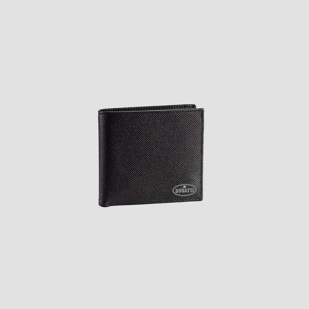 BUGATTI BLACK LEATHER MACARON WALLET