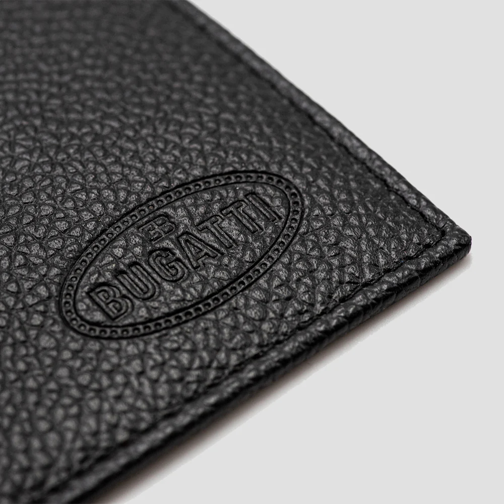 BUGATTI BLACK LEATHER MACARON WALLET - Image 3