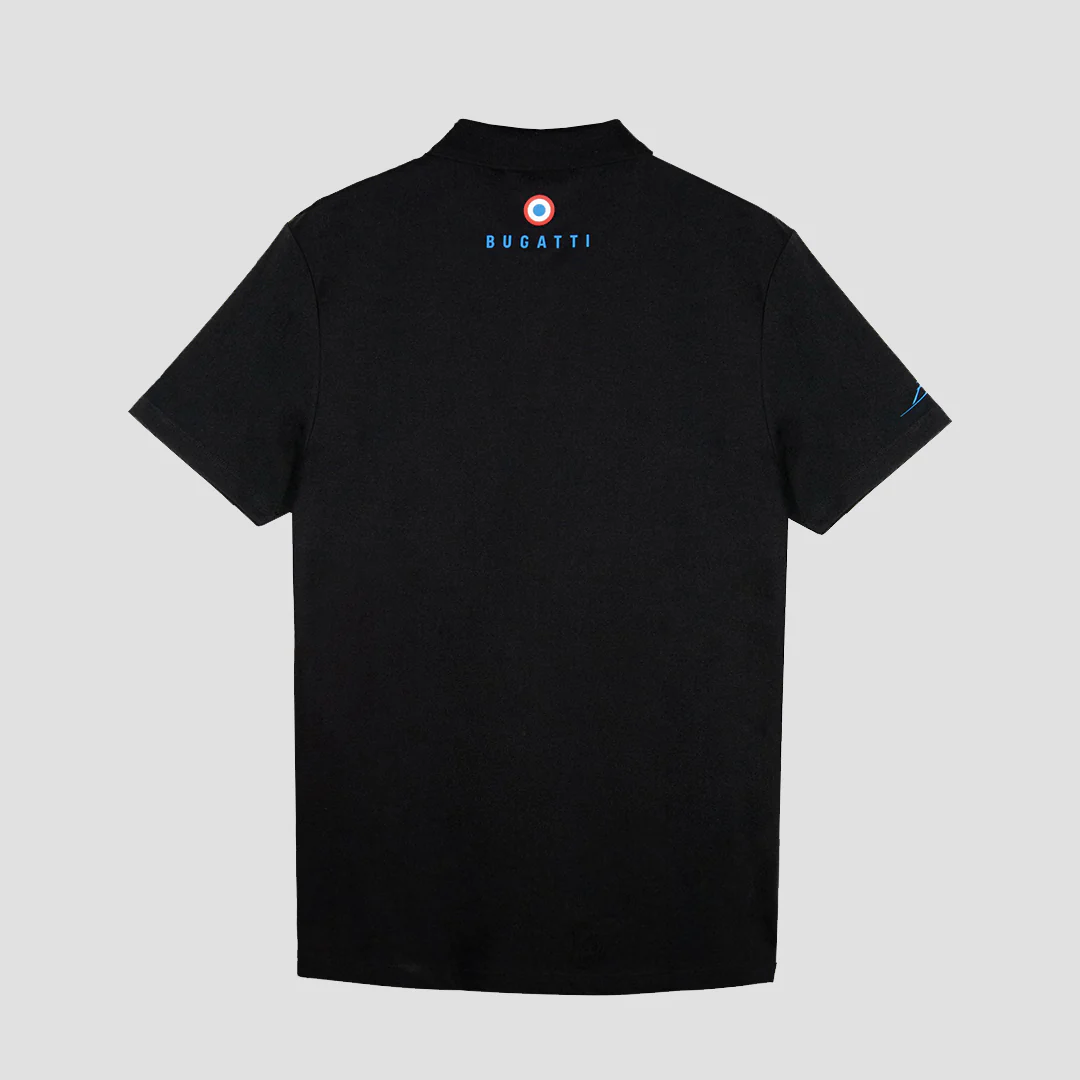 BUGATTI BOLIDE POLO BLACK WITH BLUE POCKET - Image 2