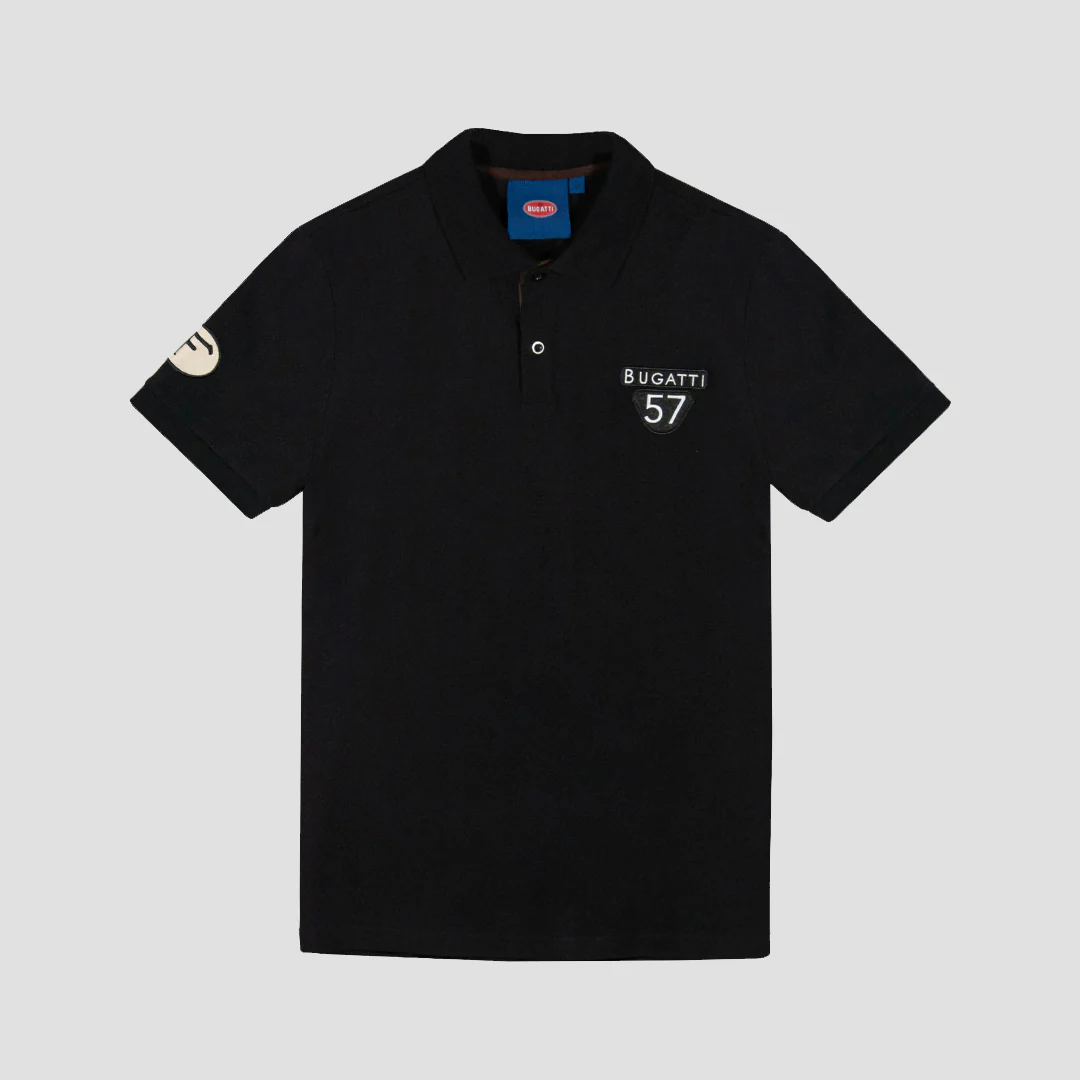 BUGATTI HERITAGE POLO 57 SHORT SLEEVE BLACK