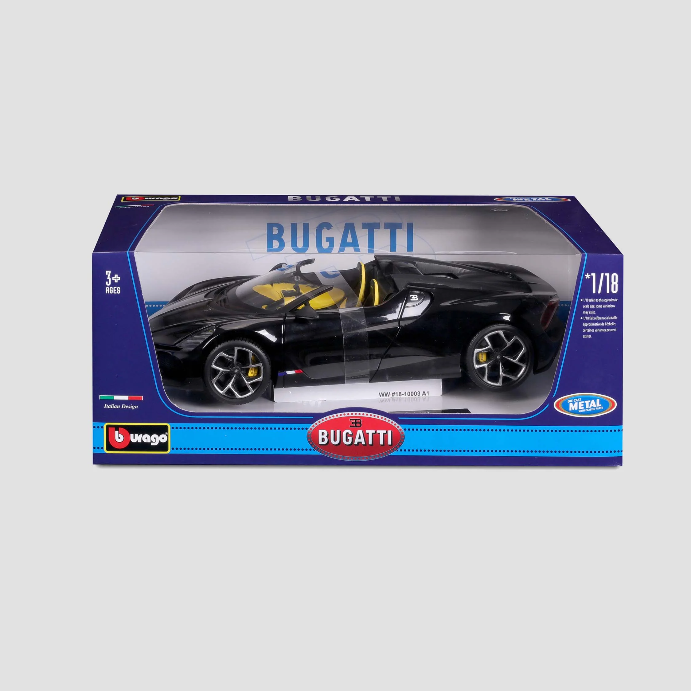 BUGATTI MISTRAL SCALE MODEL 1:18 BLACK - Image 5