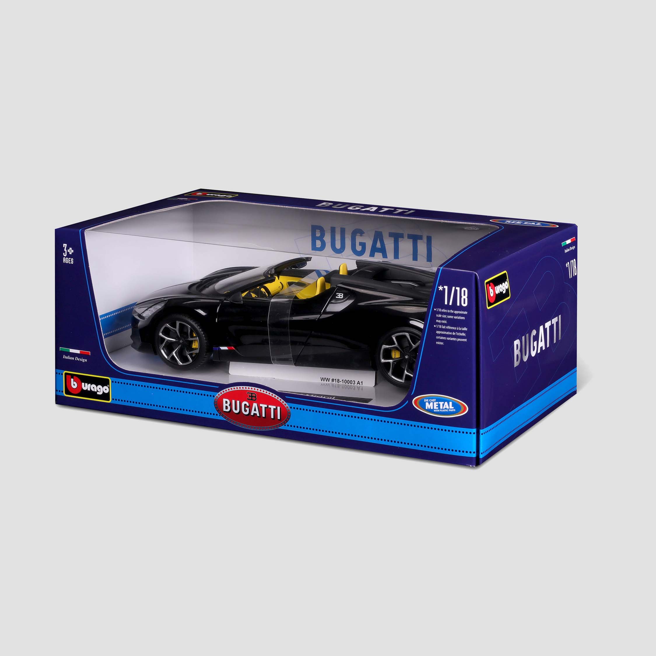 BUGATTI MISTRAL SCALE MODEL 1:18 BLACK - Image 6