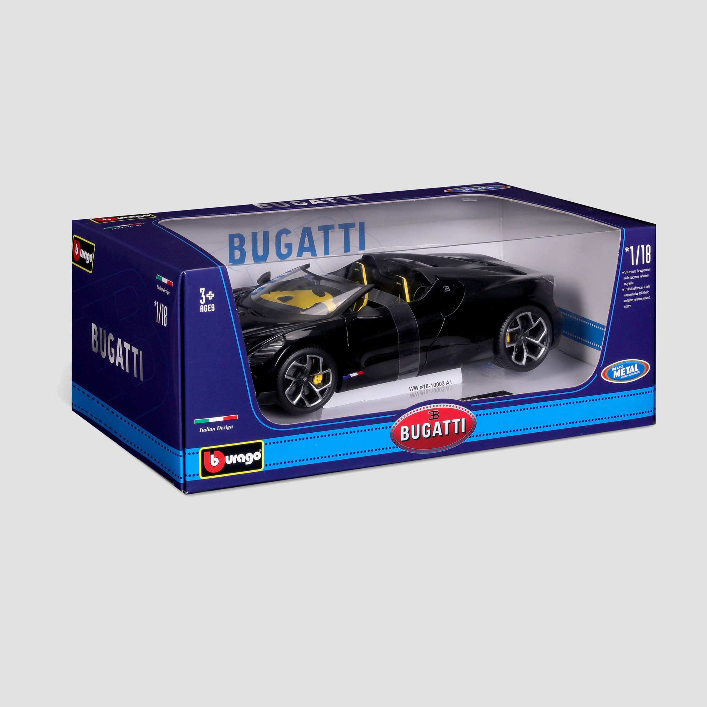 BUGATTI MISTRAL SCALE MODEL 1:18 BLACK - Image 7